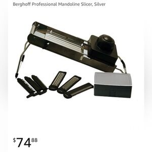 Berghoff Professional Mandoline Slicer Black and Silver with blades